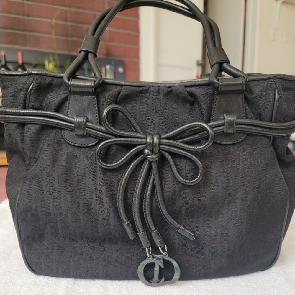 Black Dior Tote Bag